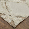 Weave & Wander Elika Moroccan Hand Tufted Wool Area Rug, Ivory/Brown, 5'x8'