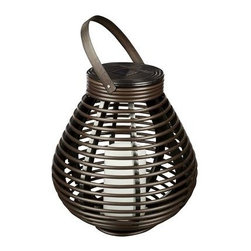 Solar Wicker Tabletop or Patio Lantern - Candleholders
