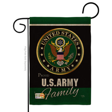 Army Proudly Family Americana Military Garden Flag