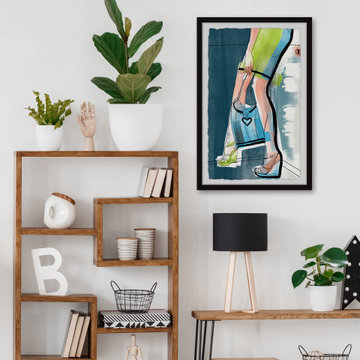 "On-trend Wedges" Framed Painting Print