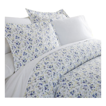 Becky Cameron Premium Ultra Soft 3 Piece Blossoms Print Duvet Cover Set, Light B