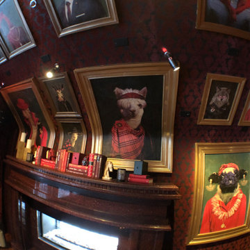 Commission of 67 portraits of animals on canvas