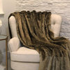 Plutus Tissavel Volga Rabbit Faux Fur Handmade Blanket, 80"x90"
