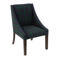 Universal Lighting and Decor - Villager Blackwatch Fabric Swoop Dining Chair - Bar Stools And Counter Stools