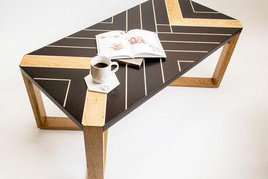 Handmade Chevron Design Coffee Table