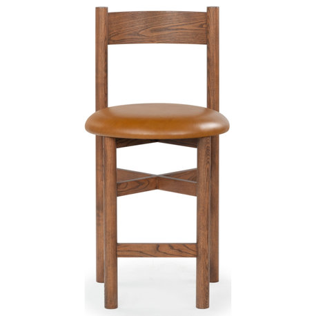 Safavieh Couture Tayla Counter Stool, Walnut/Brown