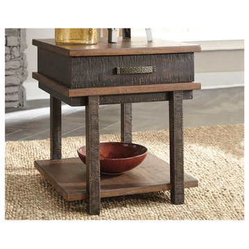 Stanah Casual Two-Tone Rectangular End Table