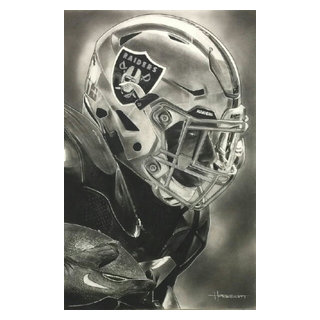 Raiders football heart wall art — VR vintage rejuvenations