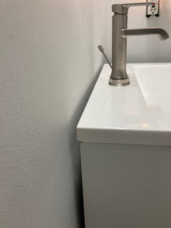 HELP! Issue with vanity not being flush against wall | Houzz Forum
