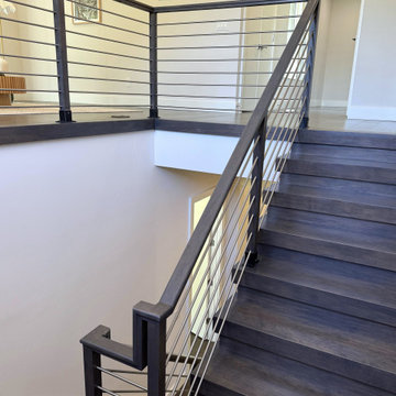 Project #137 | Maple Staircase with Stainless Steel Railing