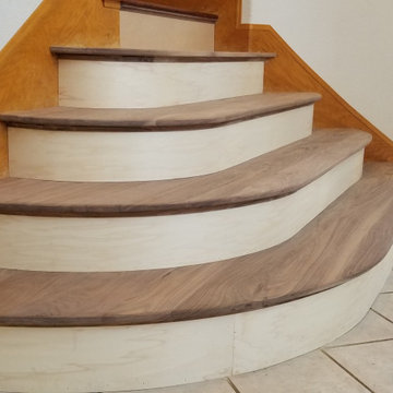 Curved Walnut Treads, Roseville