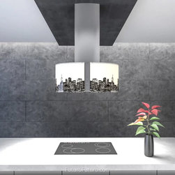 34&Prime; Murano Metro LED Island Range Hood - Range Hoods And Vents