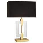Robert Abbey - Robert Abbey 1011B Lincoln, 1 Light Table Lamp - Clear crystal and sturdy modern brass accents giveLincoln 1 Light Tabl Modern Brass/Crystal *UL Approved: YES Energy Star Qualified: n/a ADA Certified: n/a  *Number of Lights: 1-*Wattage:150w Type A bulb(s) *Bulb Included:No *Bulb Type:Type A *Finish Type:Modern Brass/Crystal