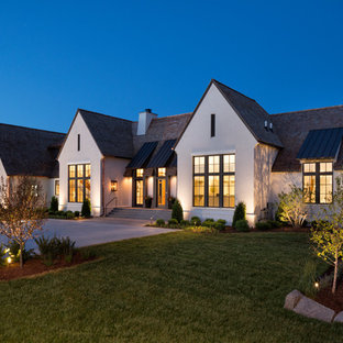 75 Beautiful Transitional Stucco Exterior Home Pictures & Ideas | Houzz