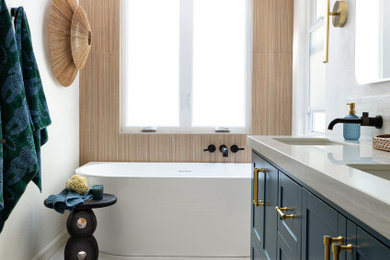 Inspiration for a coastal bathroom remodel in San Francisco
