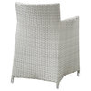 Junction 7-Piece Outdoor Wicker Rattan Dining Set, Gray White