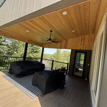 Covered Hillside Deck Addition in Shawnee