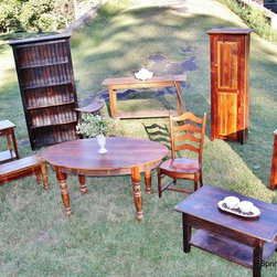 reclaimed 19thc pine furniture collection handmade - Furniture