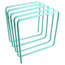 Block Magazine Rack, Turquoise