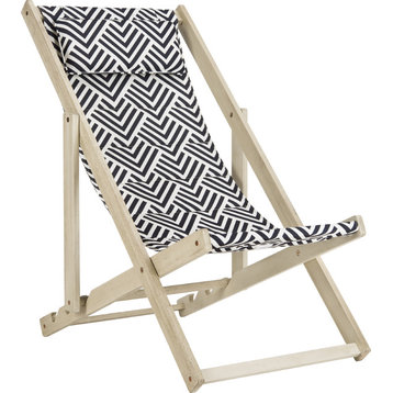 Rive Sling Chair - White Wash, Navy