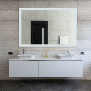 40-in W LED Bathroom Mirror,Wall Mount,Anti Fog,Dimmable