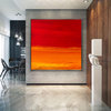 48inch Red orange yellow Red abstract Art Large Modern Painting Minimal wall art