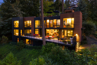 Inspiration for a contemporary exterior home remodel in Seattle