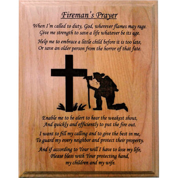 The Fireman's Prayer Poem Plaque
