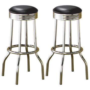 Coaster Metal Bar Stool in Black (Set of 2)