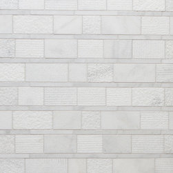 Shift Stripe Mosaic White 2-1/2'' x 2-1/2'', 3-1/2'', 6'' - Mosaic Tile