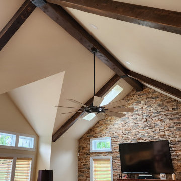 Rustic Hickory, Paint and Glaze with Copper range hood