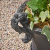 GDF Studio Renee Lightweight Concrete Chalice Garden Decorative Urn Planter, Black