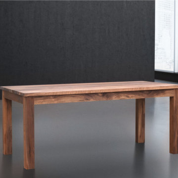 Wood Dining Table and Chair Set in Walnut