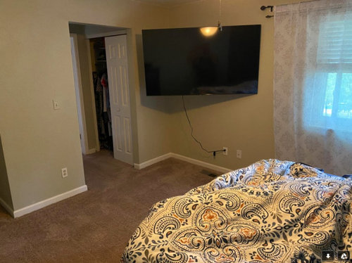 Blank Space Around Under Wall Mounted Tv - What To Put Under Wall Mounted Tv In Bedroom