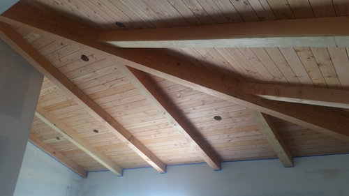 Open Beam Ceiling Paint Beams Or Leave Natural