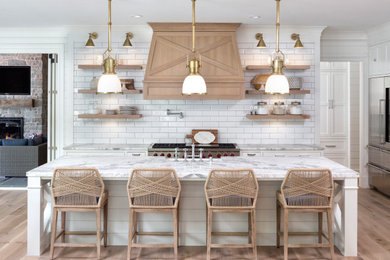 Example of a beach style kitchen design in Minneapolis