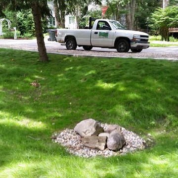 Vegetated Raingarden corrects drainage in Michiana Shores