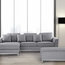 Oslo Grey Sectional Sofa, Light Grey