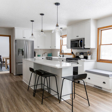 Transitional Kitchen Remodel Done in Snow Paint