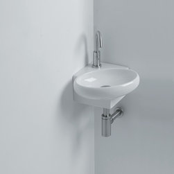 Yotta Wall Mounted Corner Bathroom Sink 14.6" x 13.4" - Bathroom Sinks