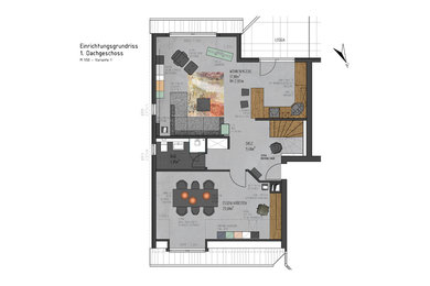 Einrichtungskonzeption DG-Wohnung R1
