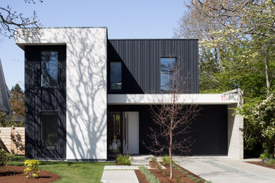 Contemporary exterior home idea in Vancouver
