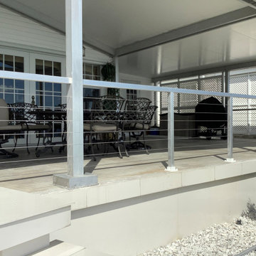 White metal post cable railing project in Florida, USA