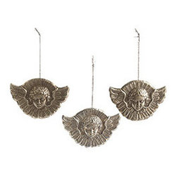 Cherub Ornaments - Set of 3 - New - Christmas Ornaments