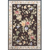 Country & Floral Spencer Area Rug, Rectangle, Black, 2'x3'