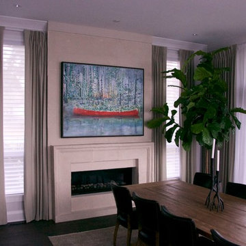 North Vancouver Rustic Contemporary Fireplace