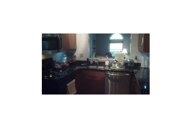 kitchen cabinets Before refinish