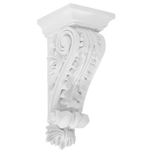 Small Farmingdale Acanthus Corbel 3 1 2 W X 2 7 8 D X 7 3 4 H Traditional Corbels By Ekena Millwork
