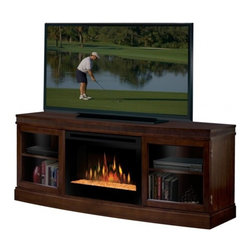 Dimplex Wickford Burnished Walnut Finish Electric Fireplace Media Console - Indoor Fireplaces
