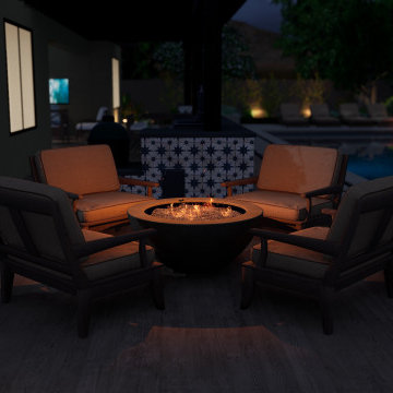 Tranquil Garden Pool in The Desert